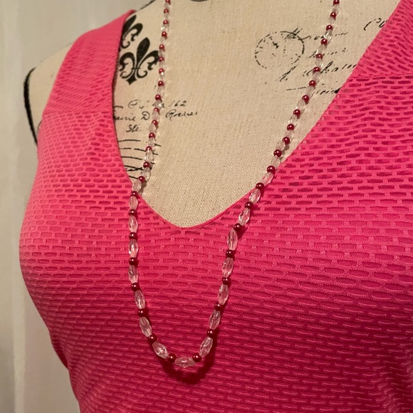 Champagne Long Beaded Necklace - Picture 3 of 8